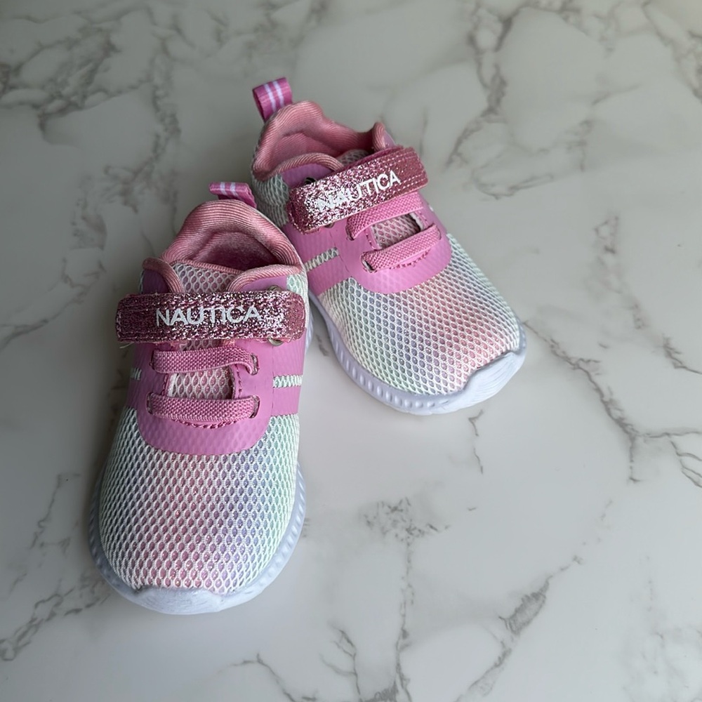 Nautica Kids Pink Gradient Mesh Sneakers